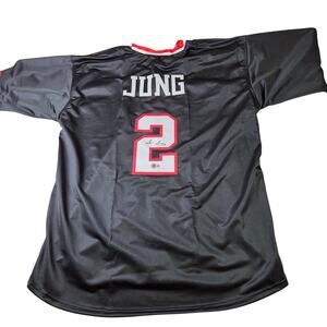 Jace Jung Signed Texas Tech Red Raiders Guns Up Baseball Jersey BAS Witness